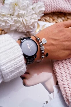 Best Boto Damska Bransoletka Łańcuszek Serca Różowe Złoto Menrol