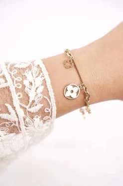 Bransoletki>Boto Damska Bransoletka Celebrytka Złota Koniczynka Bellissimo