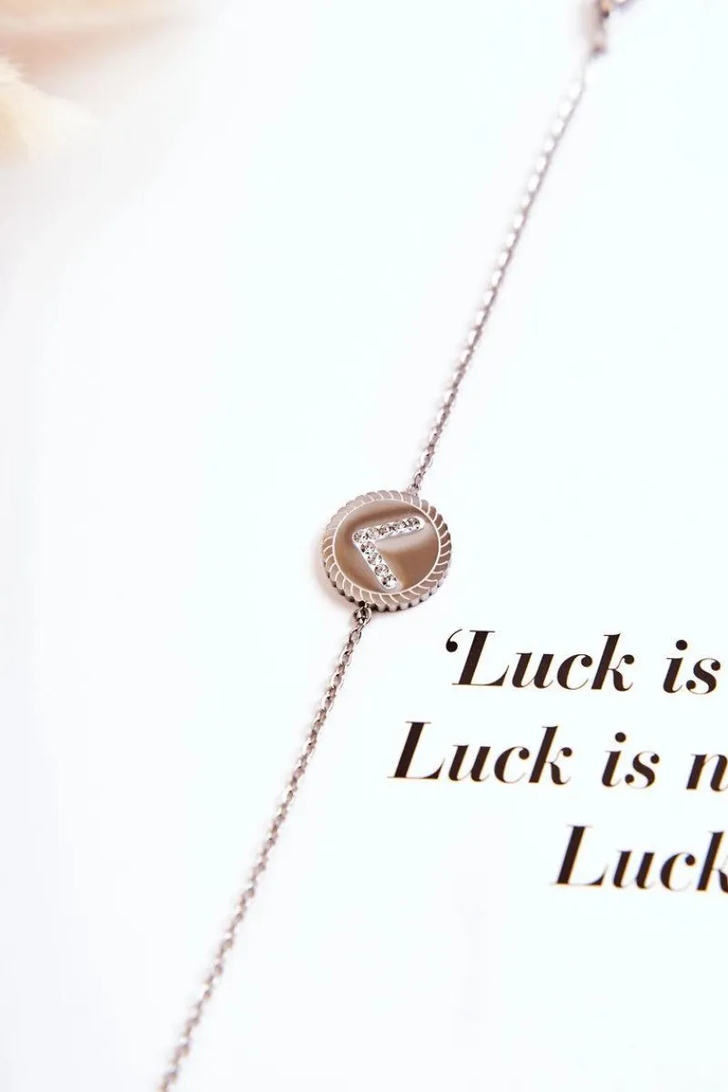 Outlet Damska Bransoletka Celebrytka Z Ozdobą I Cyrkoniami Srebrna Bransoletki