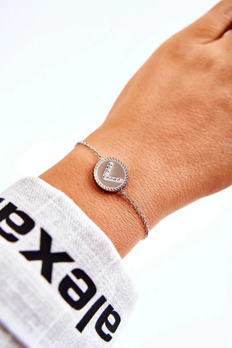 Outlet Damska Bransoletka Celebrytka Z Ozdobą I Cyrkoniami Srebrna Bransoletki