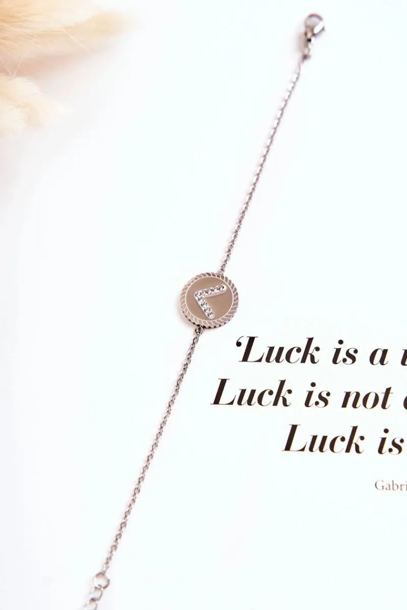 Outlet Damska Bransoletka Celebrytka Z Ozdobą I Cyrkoniami Srebrna Bransoletki