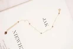 Hot Damska Bransoletka Celebrytka Złota Z Perełkami Square Bransoletki