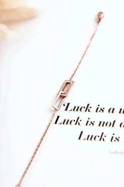 Bransoletki>Giorgio&Dario Damska Bransoletka Celebrytka Stalowa Z Cyrkoniami Różowe Złoto Różowy