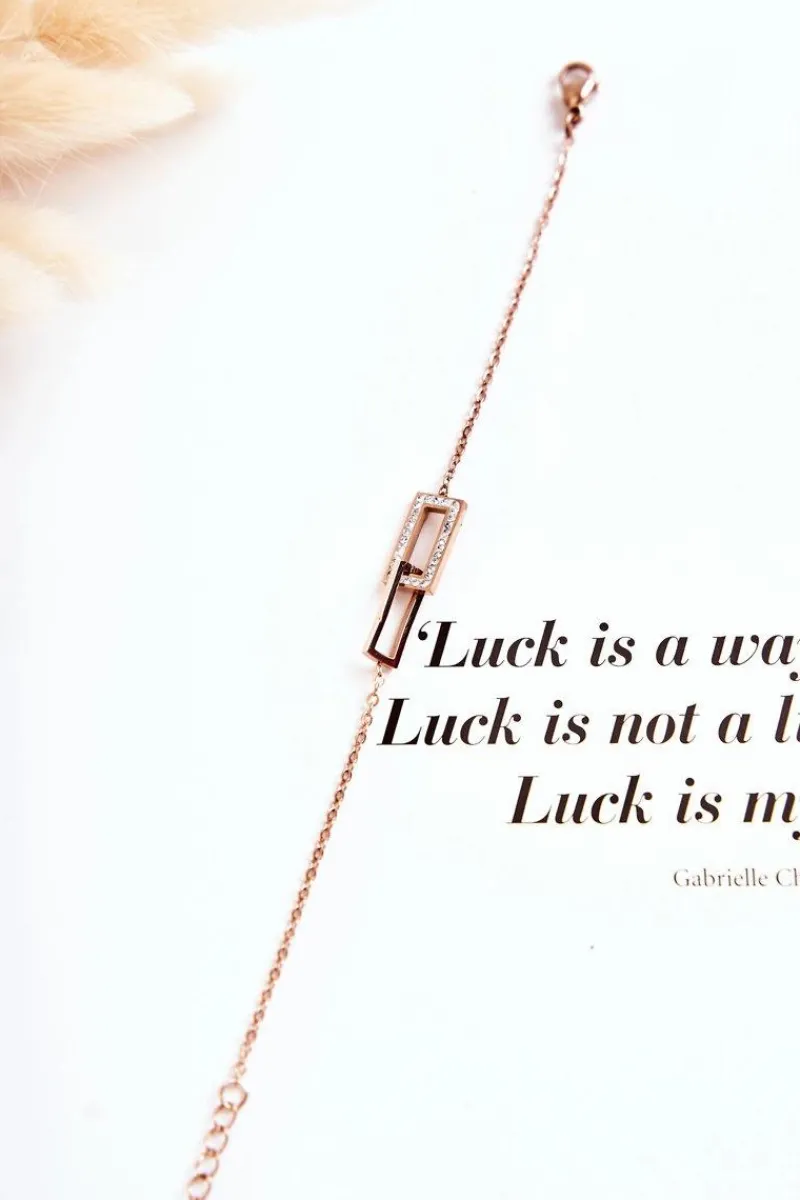 Bransoletki>Giorgio&Dario Damska Bransoletka Celebrytka Stalowa Z Cyrkoniami Różowe Złoto Różowy