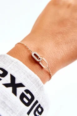 Discount Boto Damska Bransoletka Celebrytka Z Owalnymi Ozdobami Różowe Złoto