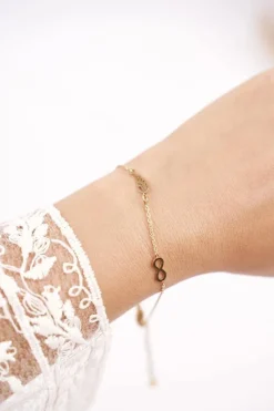 Bransoletki>Boto Damska Bransoletka Celebrytka Złota Znak Nieskończoności Andrea