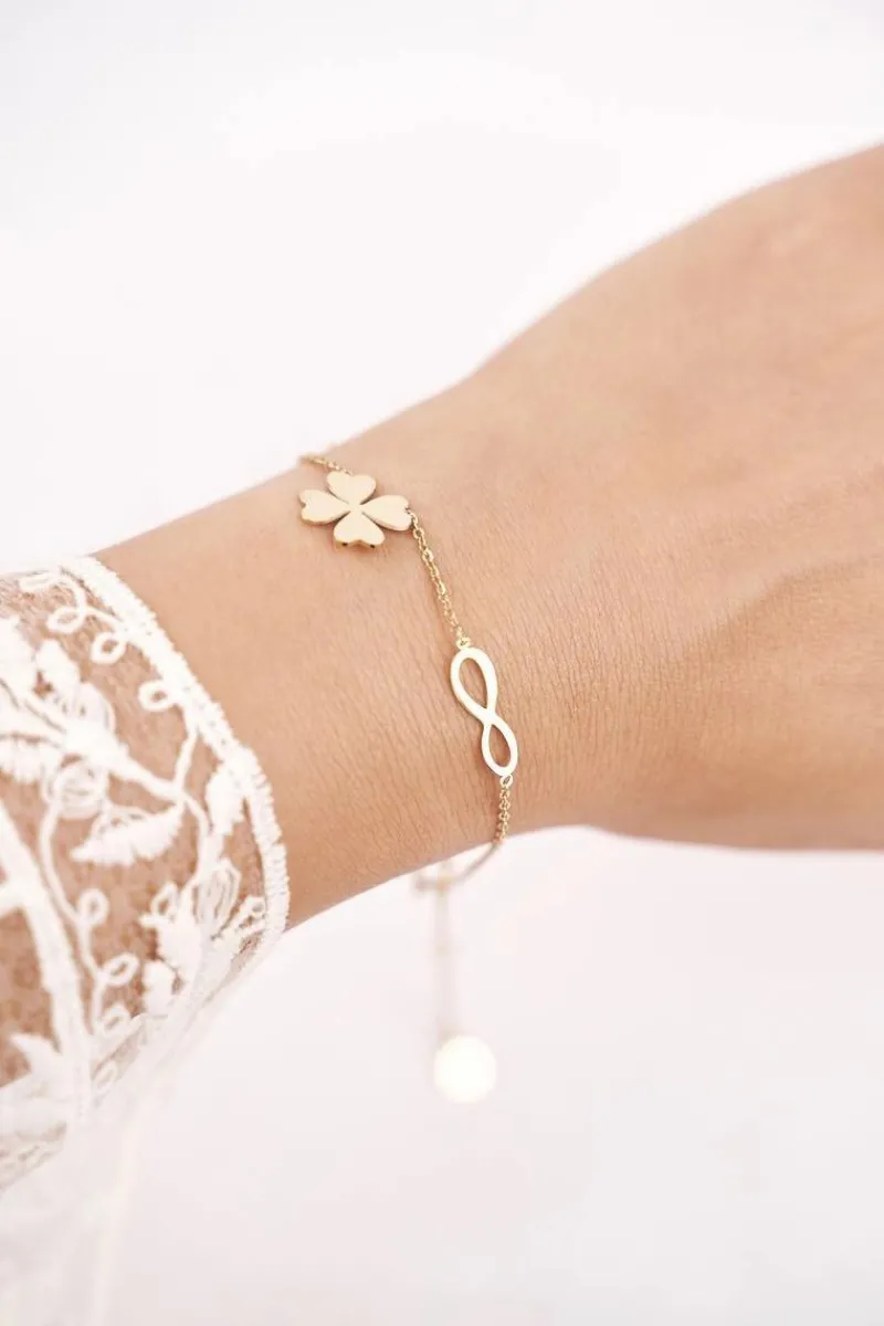 Best Damska Bransoletka Celebrytka Złota Znak Nieskończoności Madelline Bransoletki