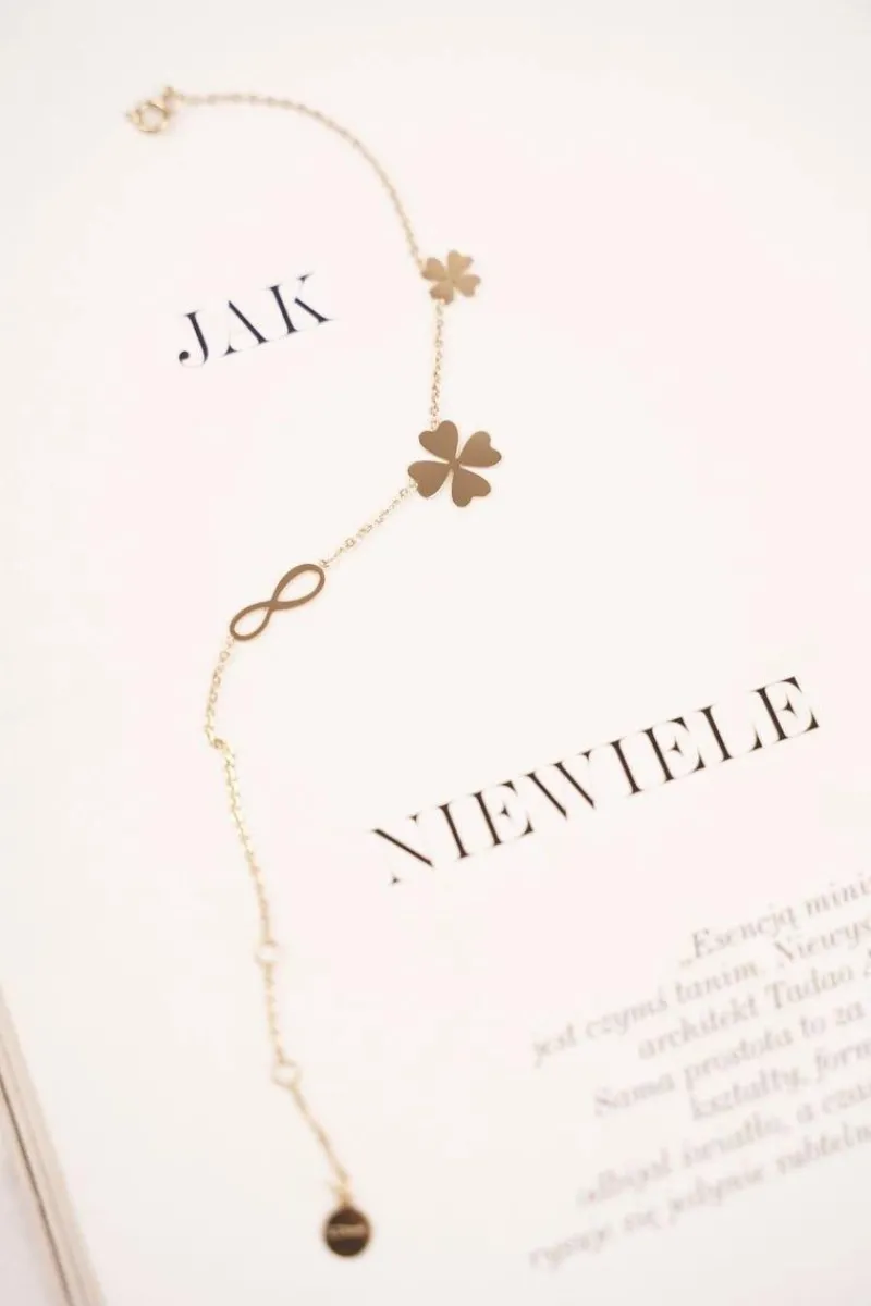 Best Damska Bransoletka Celebrytka Złota Znak Nieskończoności Madelline Bransoletki