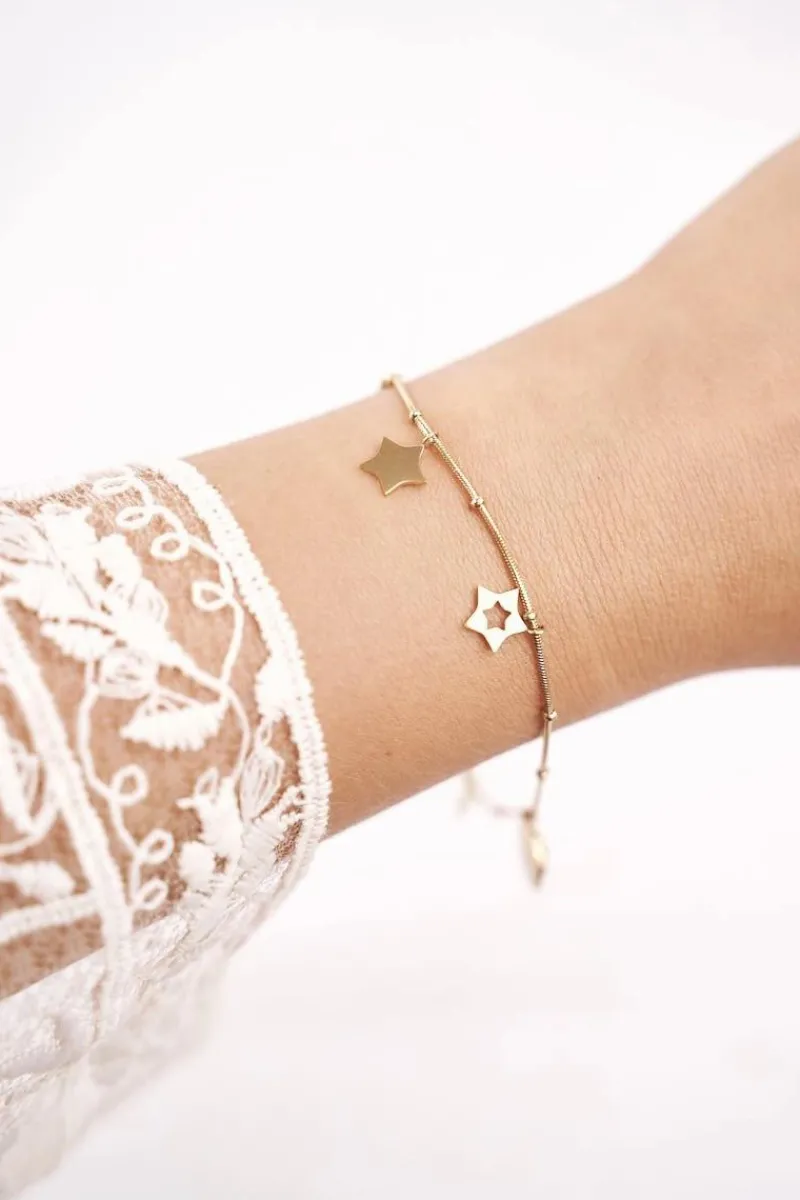 Bransoletki>Boto Damska Bransoletka Celebrytka Złota Gwiazdki Easy