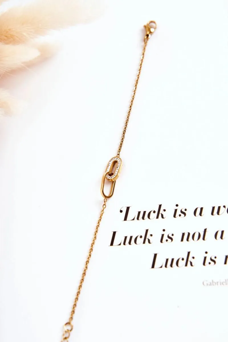 Best Damska Bransoletka Celebrytka Z Owalnymi Ozdobami Złota Bransoletki