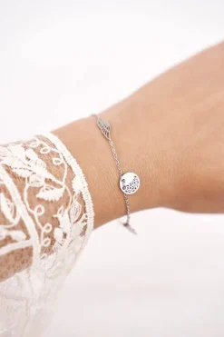 Best Boto Damska Bransoletka Celebrytka Srebrna 3 Zawieszki Glossy