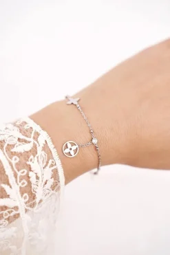 New Damska Bransoletka Celebrytka Srebrna Koniczynka Oreo Bransoletki