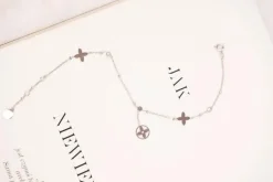 New Damska Bransoletka Celebrytka Srebrna Koniczynka Oreo Bransoletki