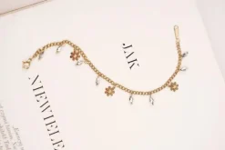 Hot Boto Damska Bransoletka Celebrytka Złota Stokrotka Daisy