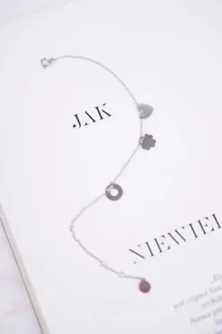 Bransoletki>Boto Damska Bransoletka Celebrytka Srebrna 3 Zawieszki Trio