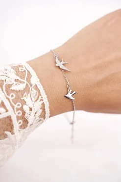 Clearance Damska Bransoletka Celebrytka Srebrna Jaskółki Come Back Bransoletki