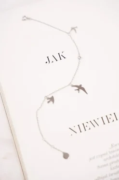 Clearance Damska Bransoletka Celebrytka Srebrna Jaskółki Come Back Bransoletki