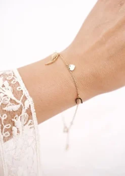 Sale Damska Bransoletka Celebrytka Złota Podkowa Skrzydło Camilla Bransoletki