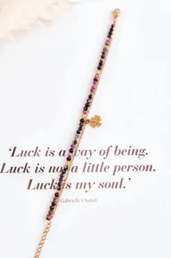 Best Glam Chic Damska Bransoletka Z Koralikami Czarno-Złota