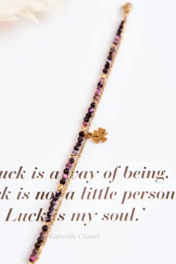 Best Glam Chic Damska Bransoletka Z Koralikami Czarno-Złota