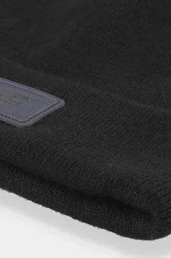 Sale Damska Czapka Zimowa Z Logo AW23ACAPF301-20S Czarna Okrycia Głowy