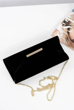 Sale Damska Czarna Aksamitna Kopertówka Kopertówki