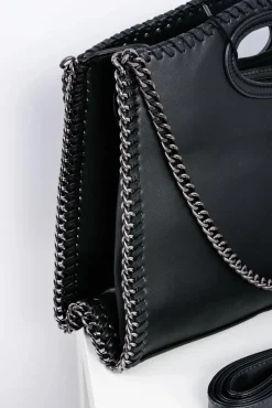 Discount Damska Czarna Duża Torba Kuferek Łańcuch Torebki Nobo|Torebki Kuferki