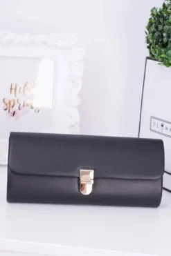 New Damska Czarna Kopertówka Złoty Łańcuch Kopertówki