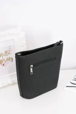 Online Damska Czarna Listonoszka Torebka z Frędzlem Listonoszki