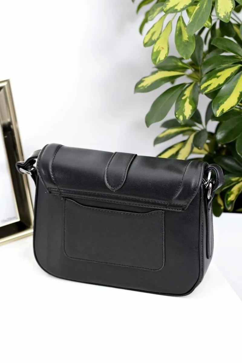 Listonoszki>Boto Damska Czarna Torebka na Ramię Listonoszka