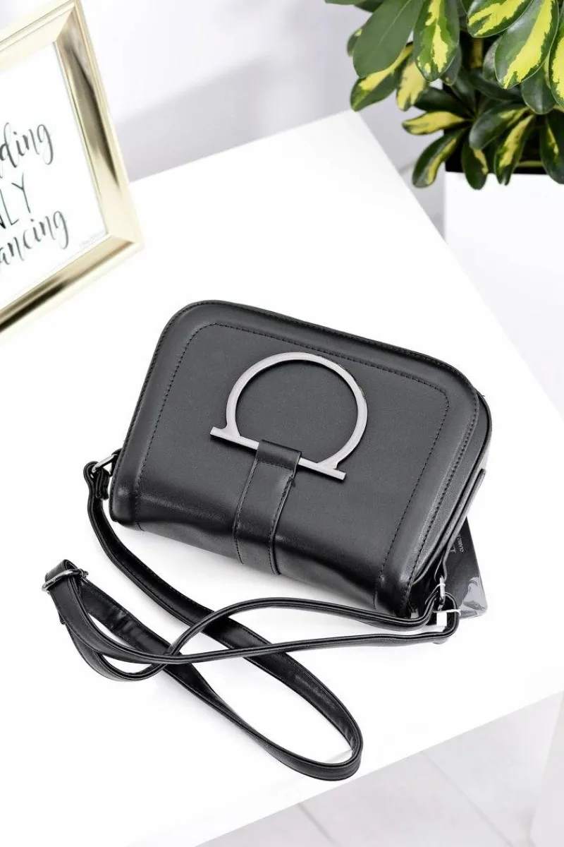 Listonoszki>Boto Damska Czarna Torebka na Ramię Listonoszka