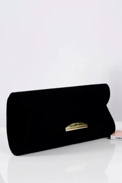 Discount Damska Czarna Zamszowa Kopertówka Kopertówki