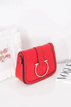 Listonoszki>Boto Damska Czerwona Elegancka Listonoszka