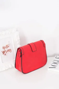 Listonoszki>Boto Damska Czerwona Elegancka Listonoszka