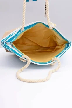 Outlet Boto Damska Duża Marynarska Torebka Plażowa Morska Zieleń