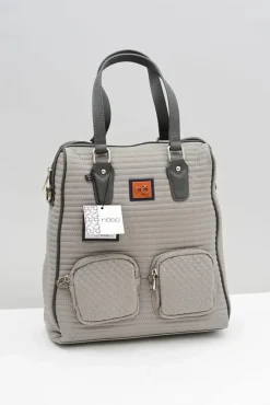 Damska Duża Pikowana Szara Torba Torebki Nobo