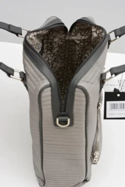 Damska Duża Pikowana Szara Torba Torebki Nobo