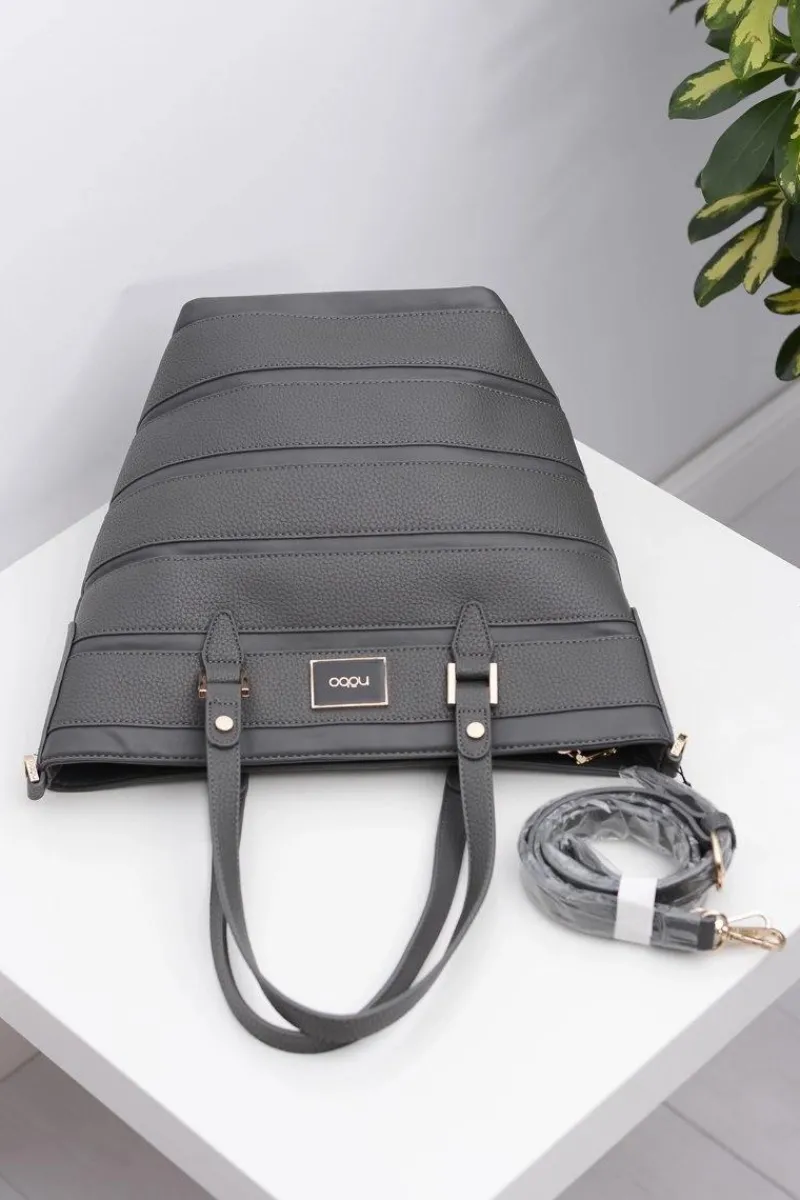 Outlet Damska Duża Szara Torba Torebki Nobo