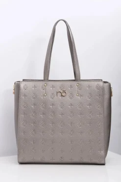 Sale Damska Duża Szaro Złota Torba Torebki Nobo