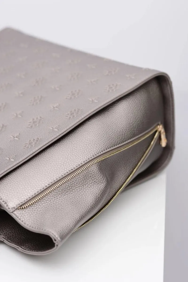 Sale Damska Duża Szaro Złota Torba Torebki Nobo