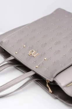 Sale Damska Duża Szaro Złota Torba Torebki Nobo