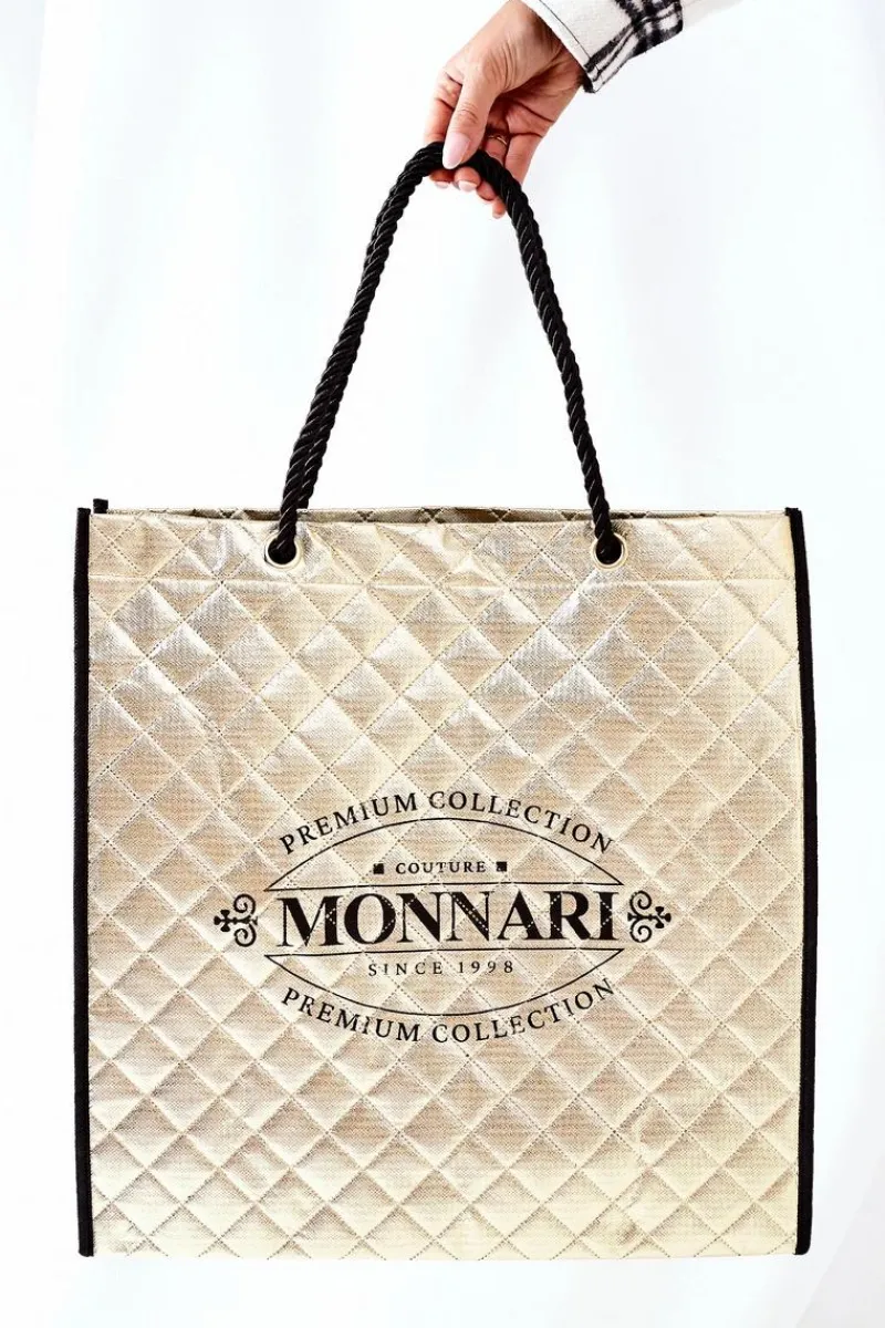 Hot Monnari Damska Duża Torba Shopper NBAG0030-023 Złota
