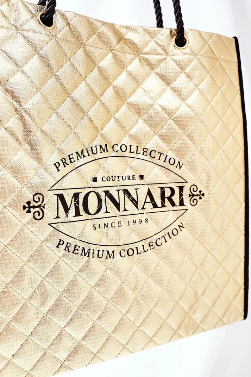 Hot Monnari Damska Duża Torba Shopper NBAG0030-023 Złota