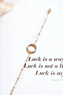 New Damska Elegancka Bransoletka Z Ozdobami I Cyrkoniami Złota Bransoletki