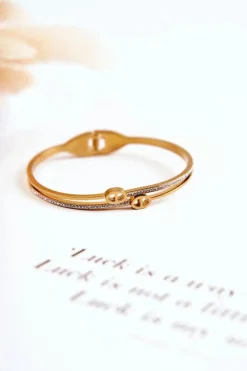 Bransoletki>Boto Damska Elegancka Bransoletka Stalowa Złota