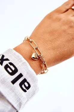 Clearance Damska Elegancka Bransoletka Z Zawieszkami Złota Bransoletki