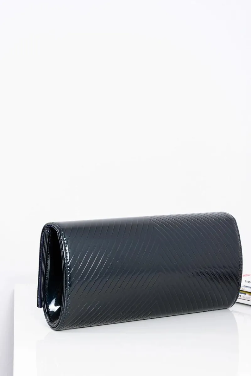 Kopertówki>Boto Damska Granatowa Lakierowana Kopertówka