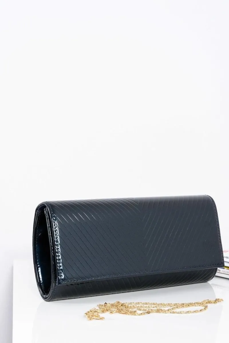 Kopertówki>Boto Damska Granatowa Lakierowana Kopertówka