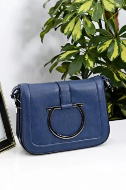 Hot Boto Damska Granatowa Torebka na Ramię Listonoszka