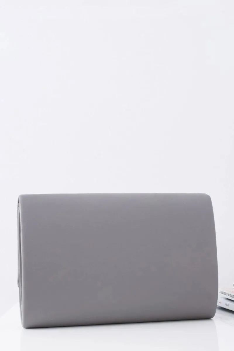 Kopertówki>Boto Damska Licowa Kopertówka Na Złotym Łańcuszku Szara